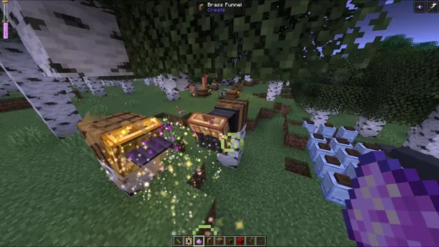 Making a pair of Funnel Mirrors with Salis Mundus, then moving items from one barrel to the other.